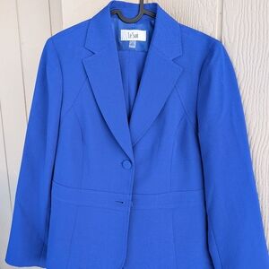 Le Suit Women's Blue Pant Suit Set